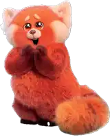a stuffed animal that looks like a fox with big eyes