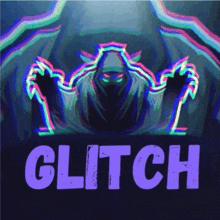 a poster with a ghost and the word glitch