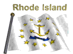 a rhode island flag with yellow stars on it