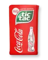 a pack of tic tac made with coca-cola