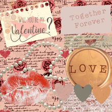 a collage of valentine 's day images with a note that says will you be my valentine