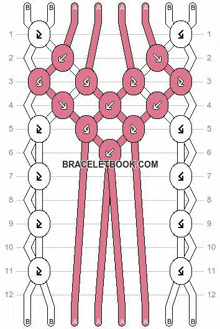 a diagram of how to make a friendship bracelet with a bracelet book .