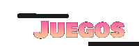 the word juegos is written in pink and orange