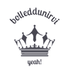 a crown with the words `` yeah '' written around it