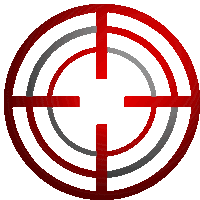 a red circle with a cross in the middle