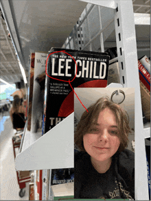 a book called the new york times bestseller lee child sits on a shelf