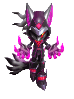 a sonic the hedgehog character with a purple glowing aura around him