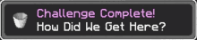 a button that says challenge complete on it