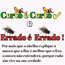 a poster that says certo e certo e errado é errado