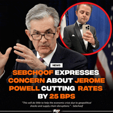 a news article about sebchoof expresses concern about jerome powell cutting rates by 25 bps