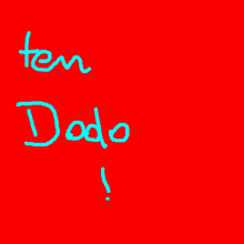 a red background with the word dodo written in blue