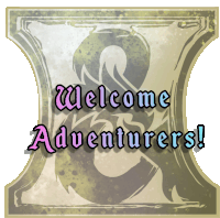 a sign that says welcome adventurers with a snake on it