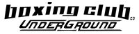a logo for boxing club underground is shown