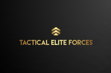 a logo for tactical elite forces with a gold arrow