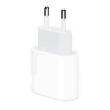 it is a white charger that does n't have a picture on it .