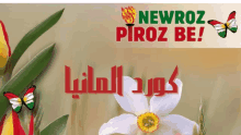 a poster that says newroz piroz be