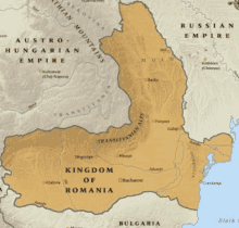 a map showing the kingdom of romania and russia