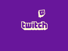 a purple background with a white twitch logo on it