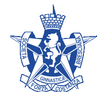 a blue and white logo with the words forza e costanza on it