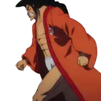 a cartoon of a man with a red robe and white underwear