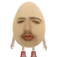 a stuffed egg with a man 's face and mustache