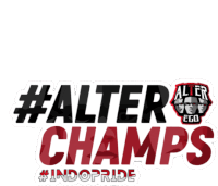 a sticker that says alter ego champs #indopride