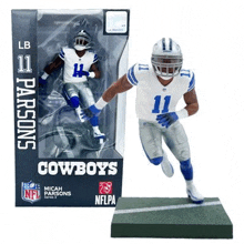 micah parsons is a cowboys football player figurine .