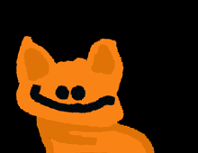 a drawing of an orange cat with the word gizmo written above it