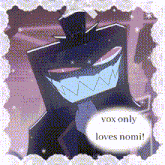 a picture of a cartoon character with the words " vox only loves nomi "