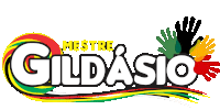 a colorful logo for gildasio mestre with hands on it