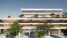 an artist 's impression of a building with a lot of windows