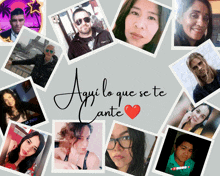 a collage of pictures with the words " aqui lo que se te ante " in the middle