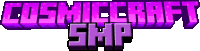 a logo for a game called cosmiccraft ship