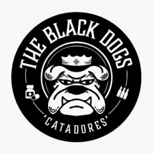 the black dogs logo has a bulldog wearing a nurse 's hat