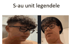 a picture of a man with curly hair and glasses and the words s-au unit legendele above him