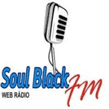 a logo for soul black fm web radio with a microphone in the middle .