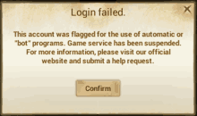 a login failed message is shown on a screen