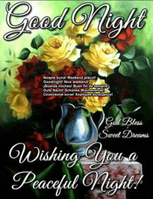 a good night wishing you a peaceful night