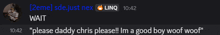 a screenshot of a conversation between a person and a dog