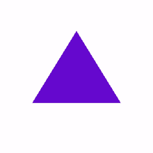 a purple triangle on a white background that is pointed upwards