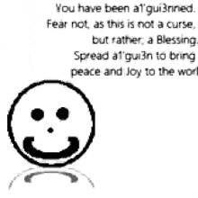 a black and white drawing of a smiley face with a quote behind it