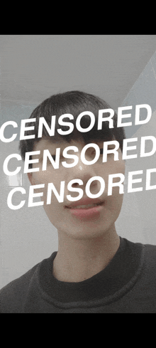 a man with the words censored censored censored censored on his face