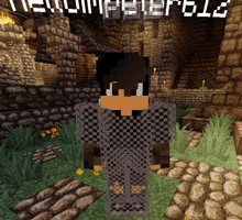 a screenshot of a video game called minecraft shows a person in armor