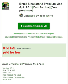 a screenshot of the brazil simulator 2 premium mod