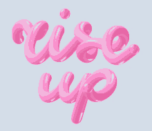 the word wise up is written in pink on a blue background