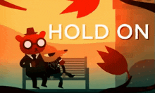 a poster for a video game titled hold on