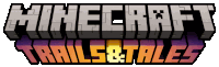 a logo for minecraft trails & tales with a purple border