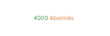 a white background with the words 4000 abonnes in green and orange