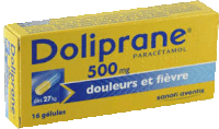 a yellow box of doliprane 500 mg pills