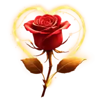 a red rose is surrounded by a heart shaped frame